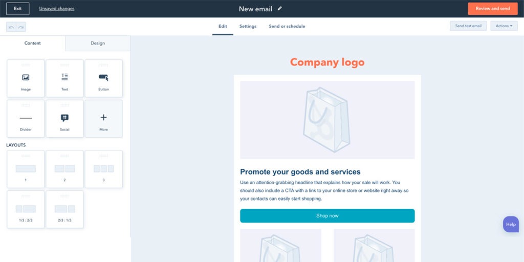 HubSpot email marketing